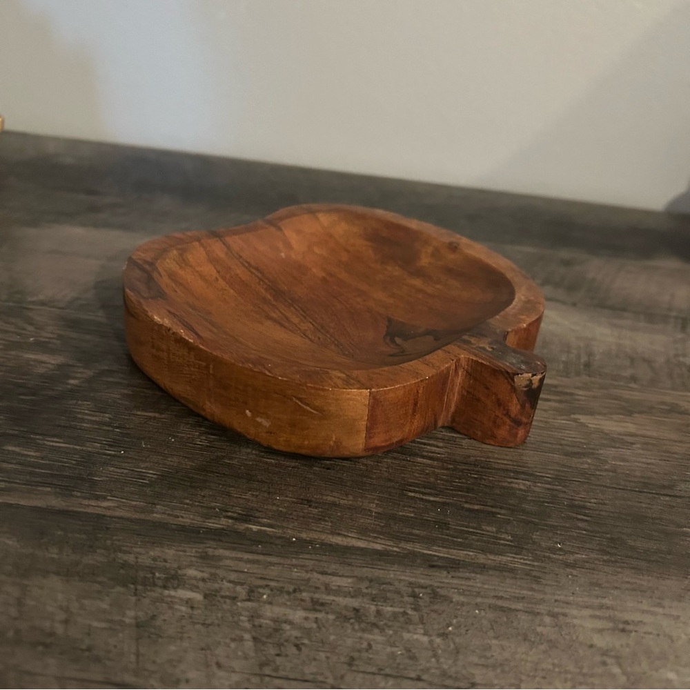 Hobby Lobby Mini Pumpkin Dough Bowl Wood Carved Fall Table Decor 6” NEW - Picture 2 of 3